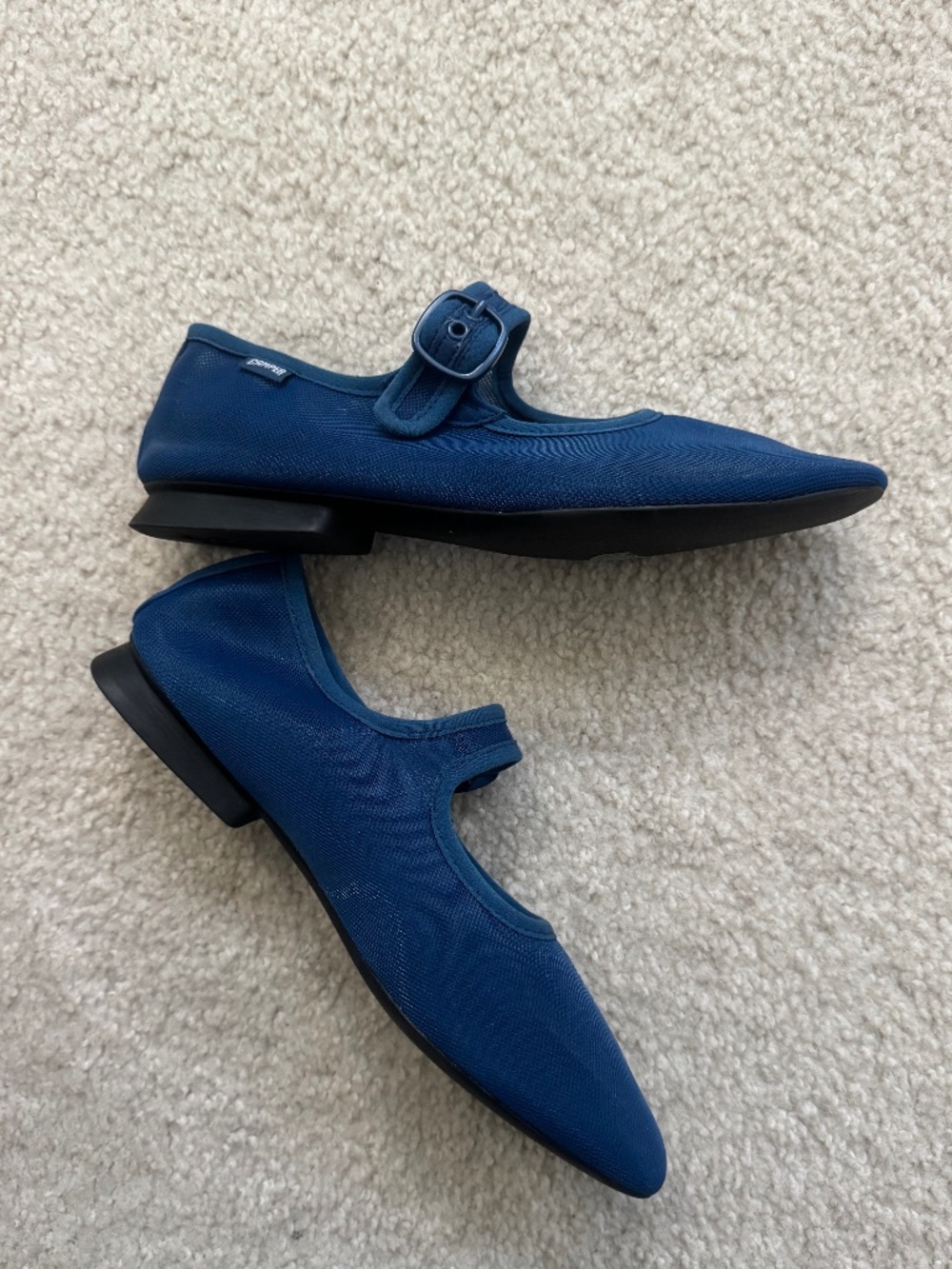 Camper Casi Myra Blue mesh ballerina flats